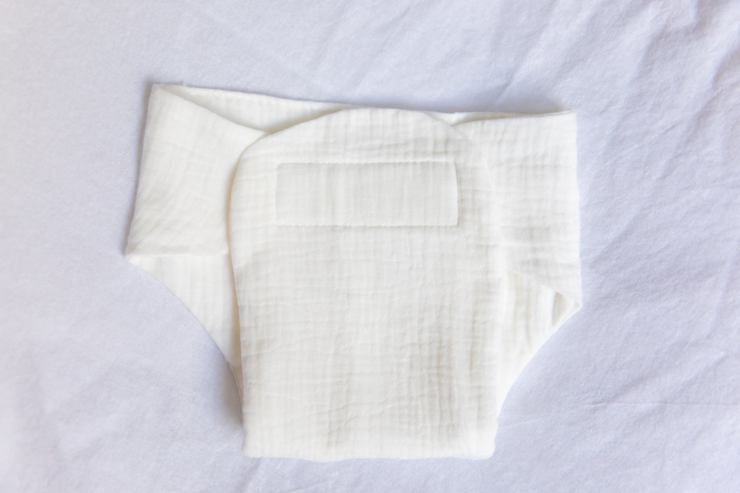 White Muslin | Cloth Diaper for Weighted Baby Dolls | Fits Original and Mid-Size Comfort Cuties