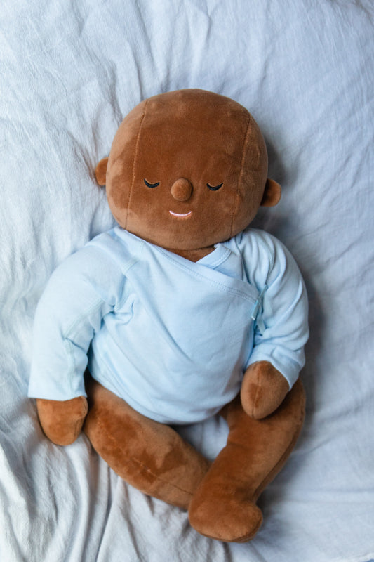brown weighted baby doll