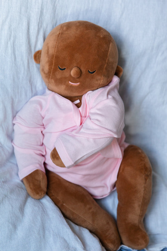 brown heavy cloth baby doll