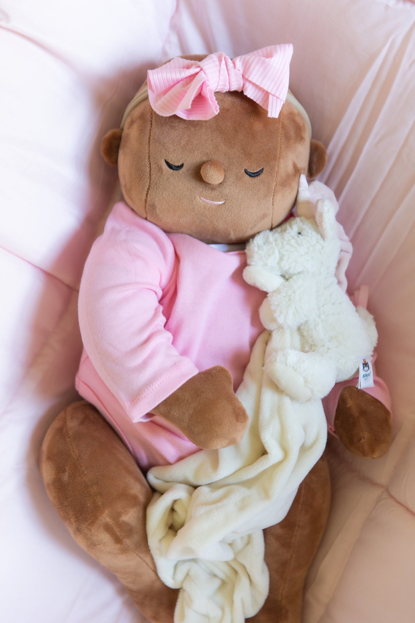 Doll Headband Bow | Fits All Comfort Cuties Sizes | Pink or White