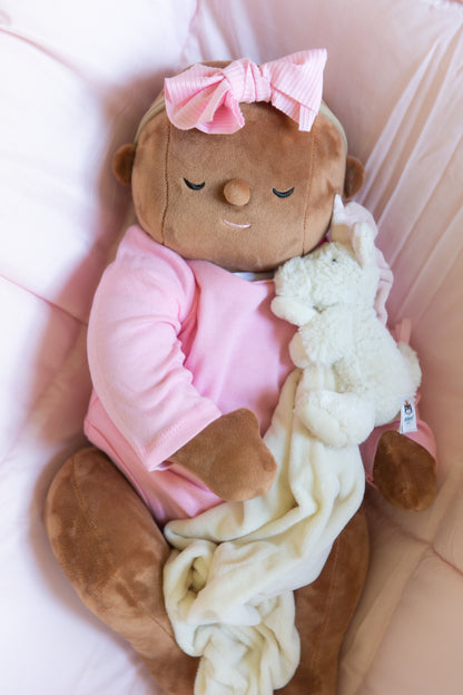 Doll Headband Bow | Fits All Comfort Cuties Sizes | Pink or White