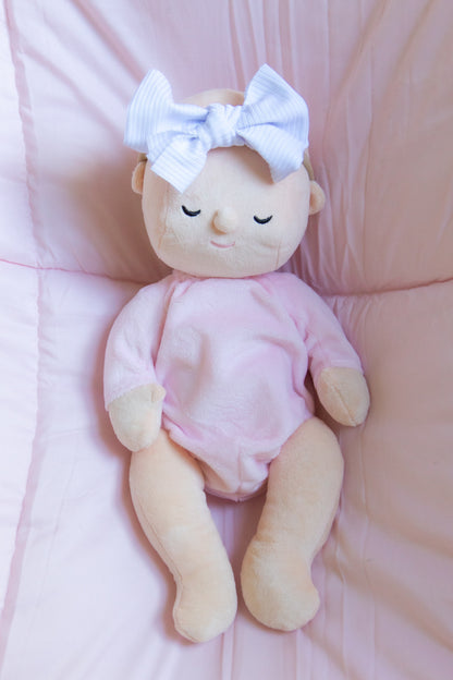 Doll Headband Bow | Fits All Comfort Cuties Sizes | Pink or White