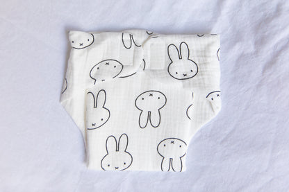 Little Bun Print | Cloth Diaper for Weighted Baby Dolls | Fits Original and Mid-Size Comfort Cuties