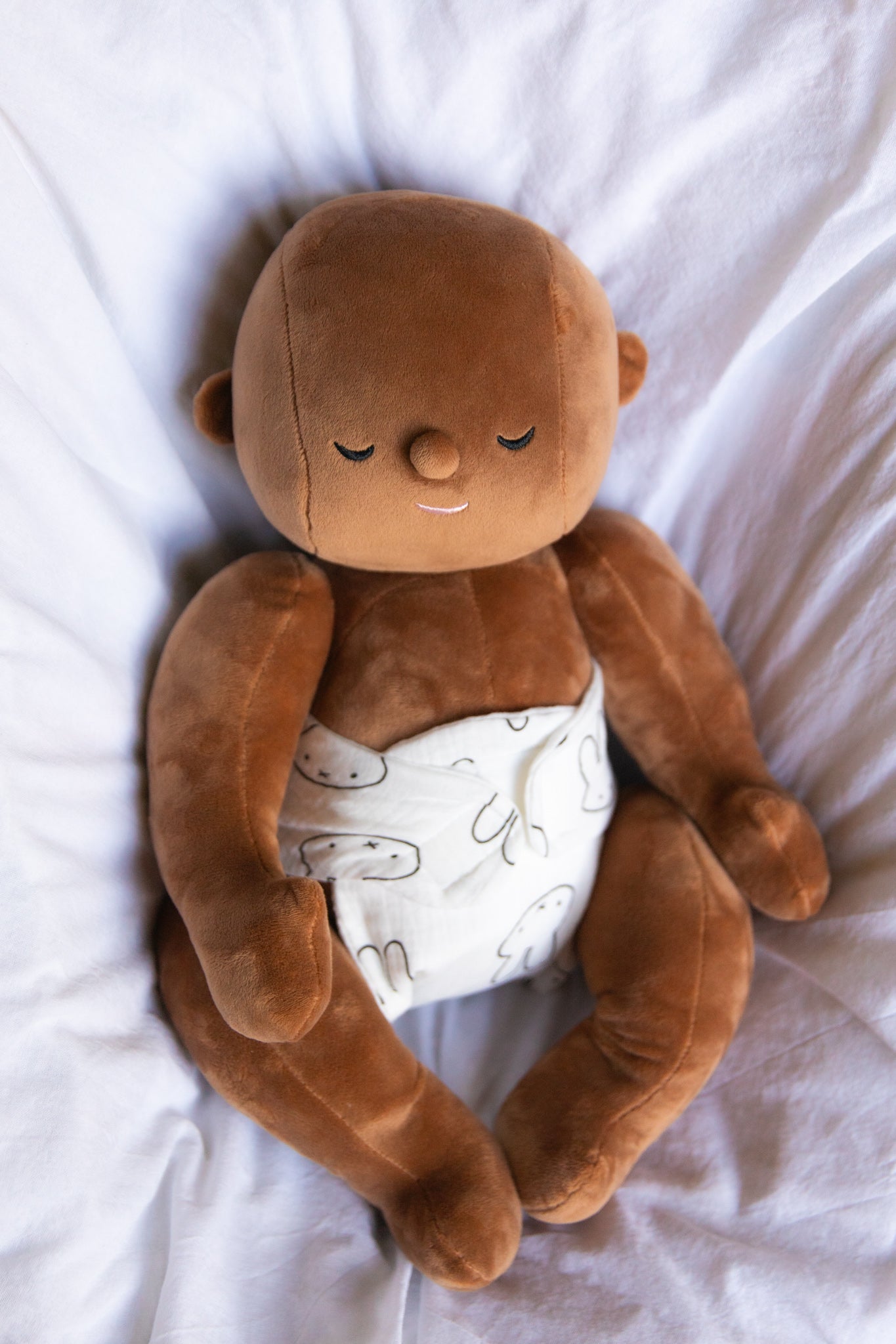 Little Bun Print | Cloth Diaper for Weighted Baby Dolls | Fits Original and Mid-Size Comfort Cuties