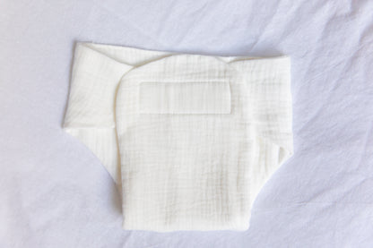 White Muslin | Cloth Diaper for Weighted Baby Dolls | Fits Original and Mid-Size Comfort Cuties